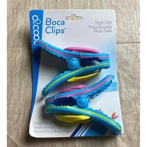 New Boca Clips Beach Towel Holder Flip Flops Set of Two